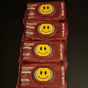 New Swype Wipes Retinol Face & Body Wet Wipes 4 set bundle